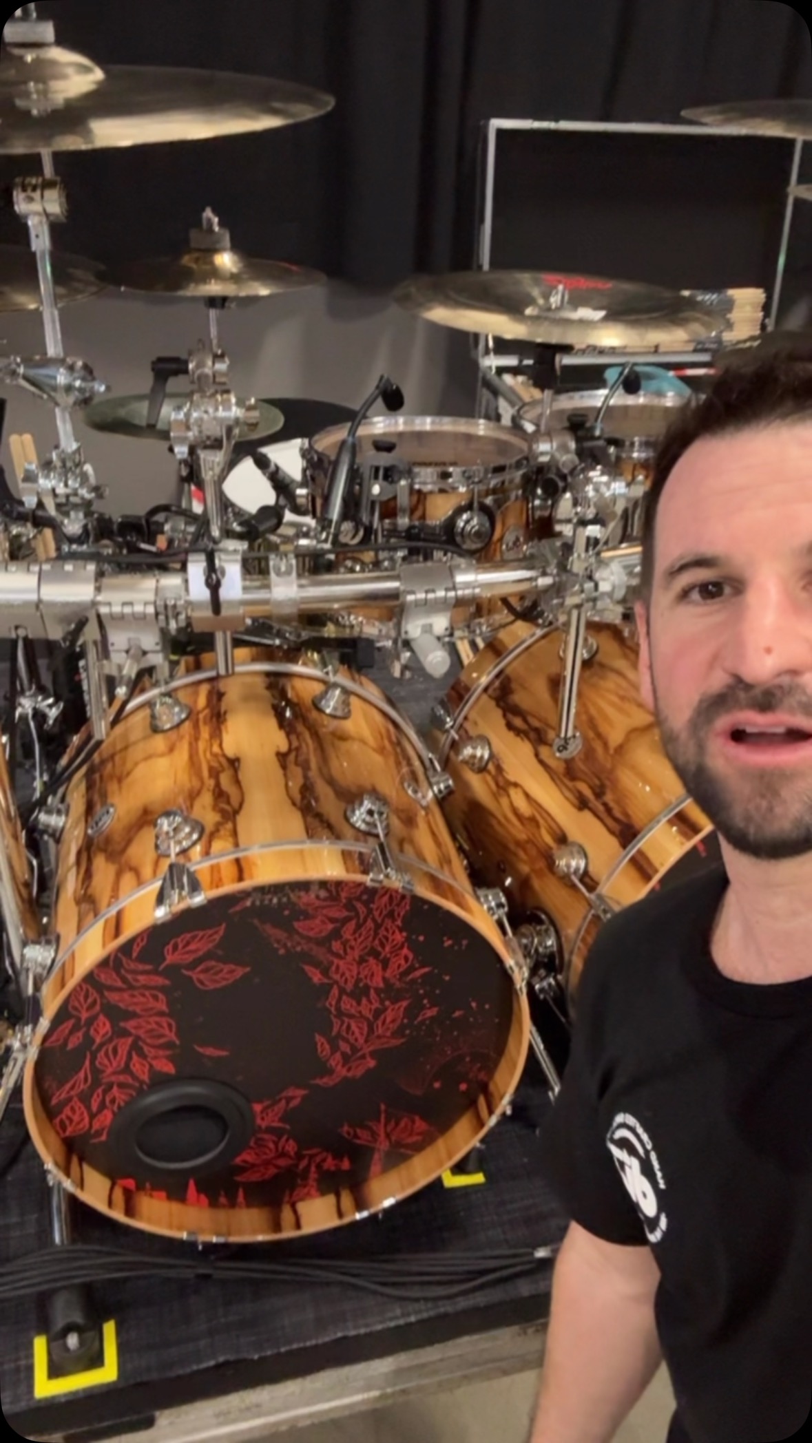 Instagram post by @matthewgreiner for Ultimate Ears. Caption reads: My drums 🤘

@dwdrums 
@zildjiancompany....