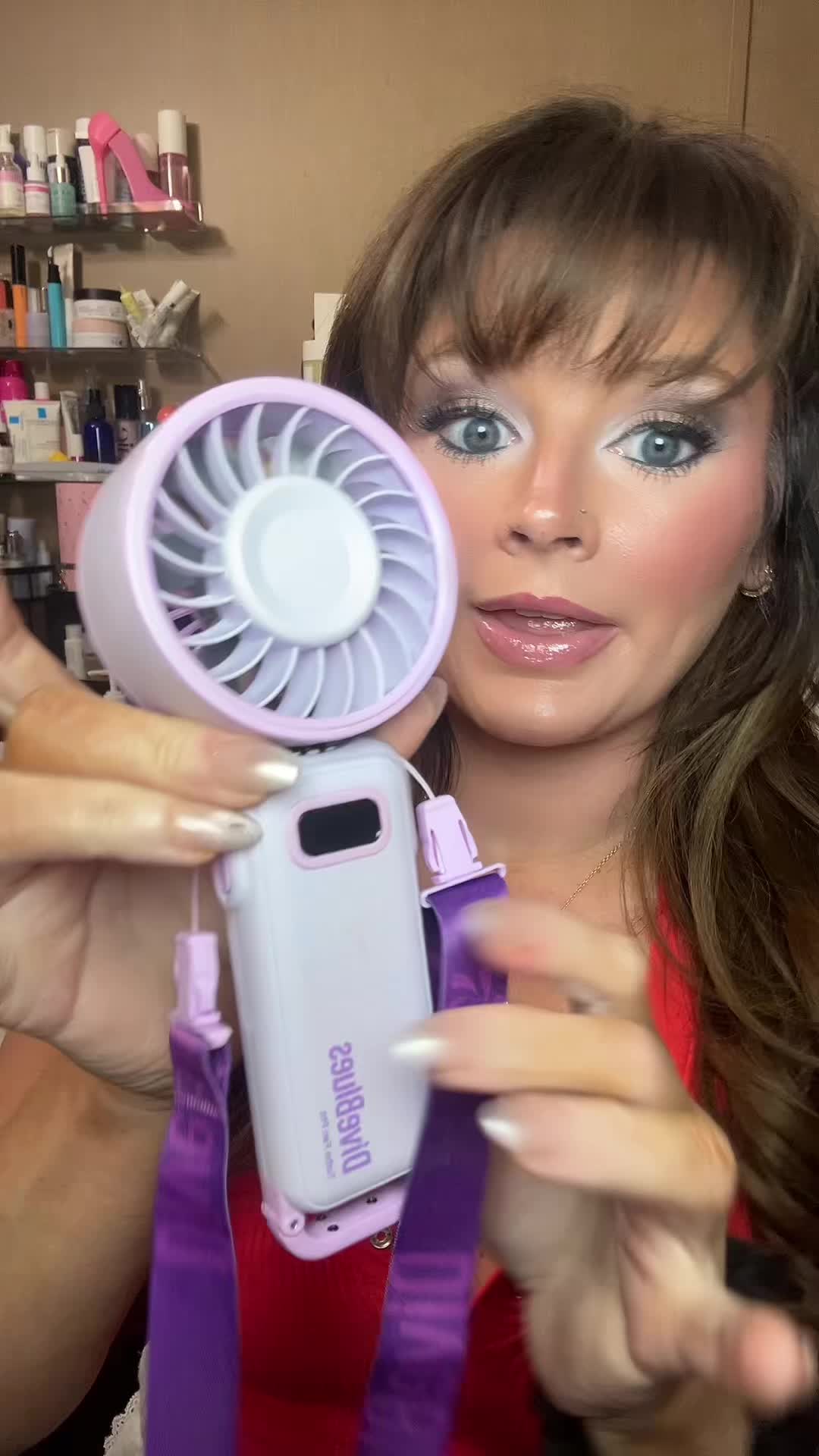 TikTok post by @shop.makeup.skin_withme for Ocoopa. Caption reads: [...] #hotflashes #summer #tiktokshop....