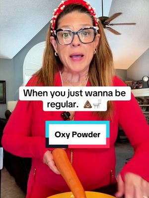 TikTok post by @thewellnesscart1 for Global Healing. Caption reads: @Global Healing #oxypowder #backedup #bloated....
