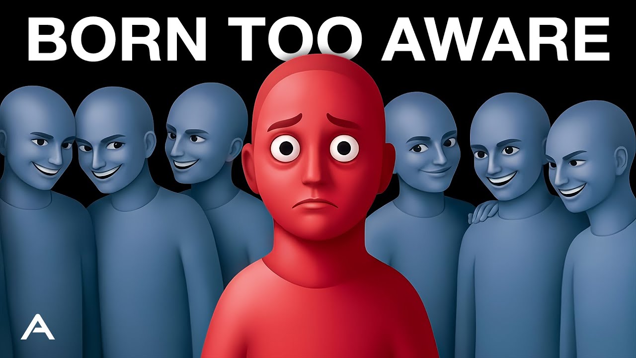 YouTube post by @ApertureThinking for Brilliant.org. Caption reads: The Depressing Psychology of Deep Thinkers.