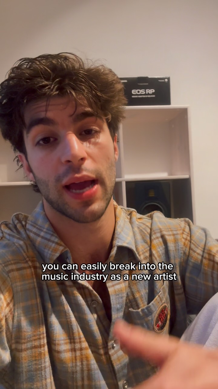 Instagram post by @jamesbakian for DistroKid. Caption reads: @distrokid makes it sooo easy to release music -....