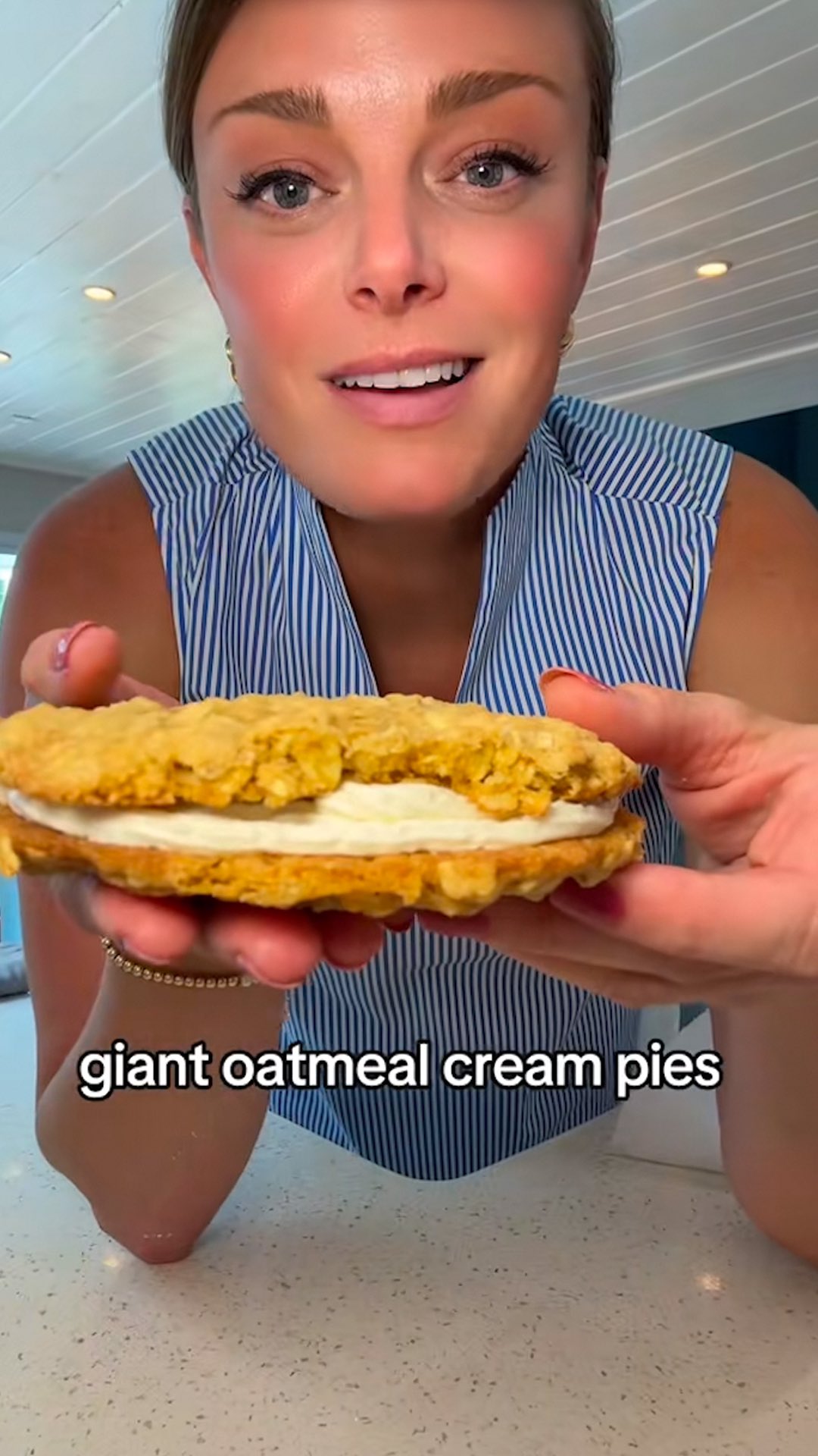 Instagram post by @ejscookin for Taste of Home. Caption reads: Soft. Chewy. Creamy. Repeat. 😮‍💨 These Oatmeal....