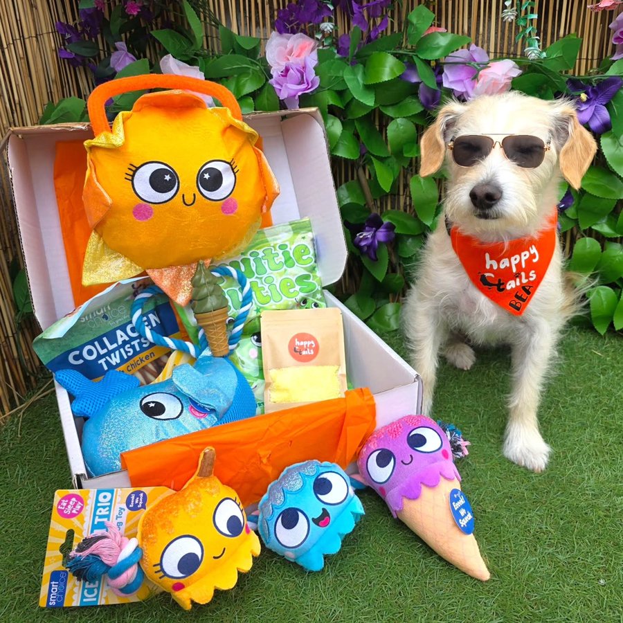 Instagram post by @bea_russell2021 for Happy Tails Hampers. Caption reads: [...] ready, thanks to this months....