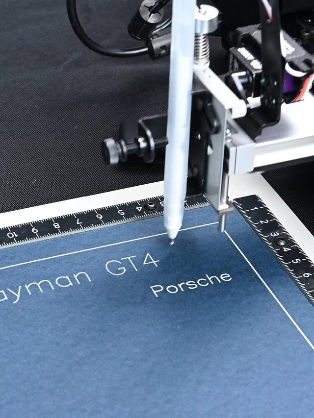 Instagram post by @_draw_scape for Porsche. Caption reads: 🛍️ Shop Car Art (Porsche 718 Cayman GT4....