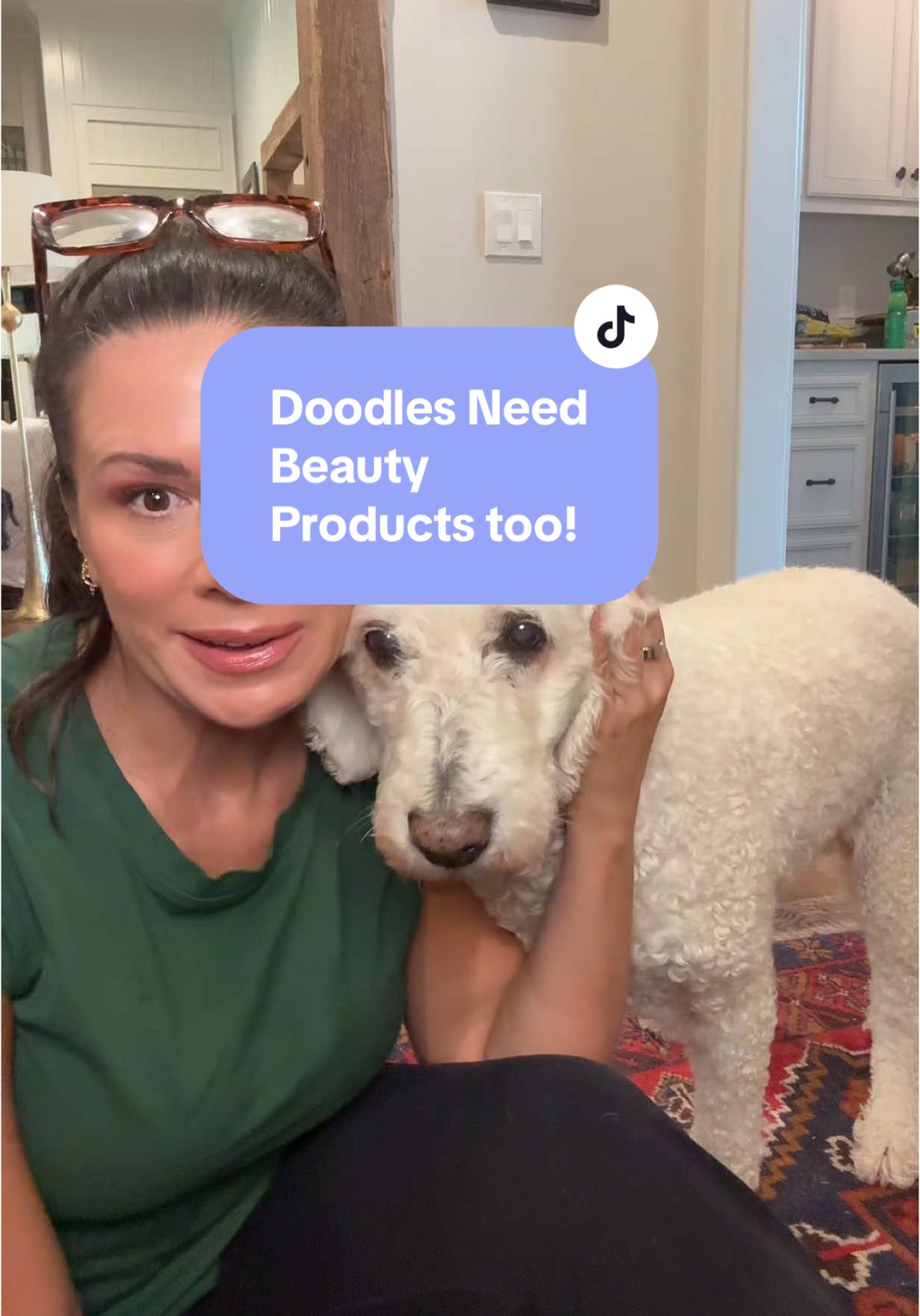 TikTok post by @mollymoyesquires for We Love Doodles. Caption reads: [...] need hair and beauty products too!....