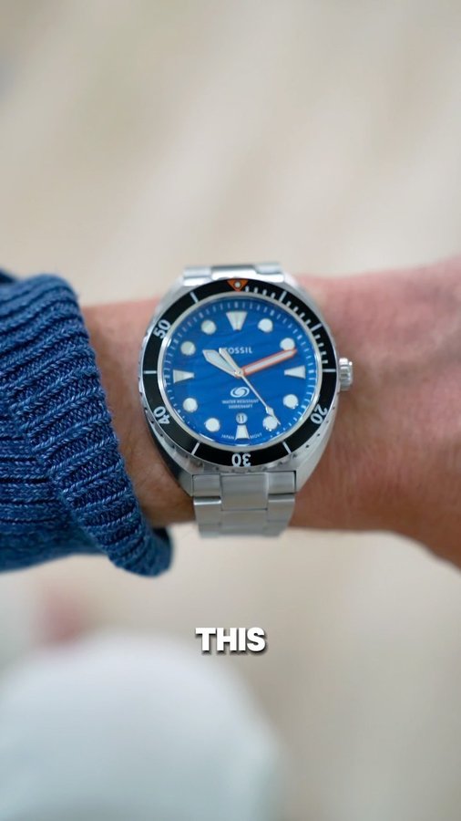 Instagram post by an influencer for Fossil. Caption reads: 3 Affordable & Stylish Watches @fossil....
