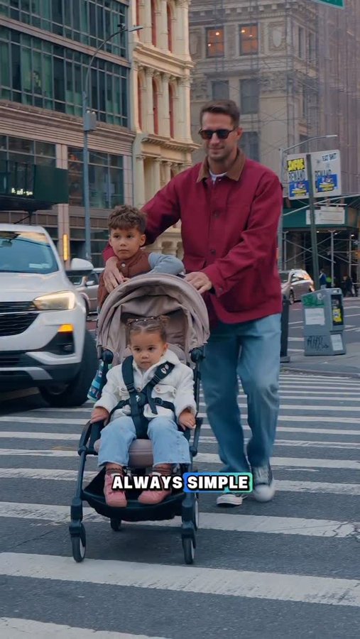 Instagram post by @brendanfallis for Stokke. Caption reads: Sundays are for connection not chaos. The Stokke....