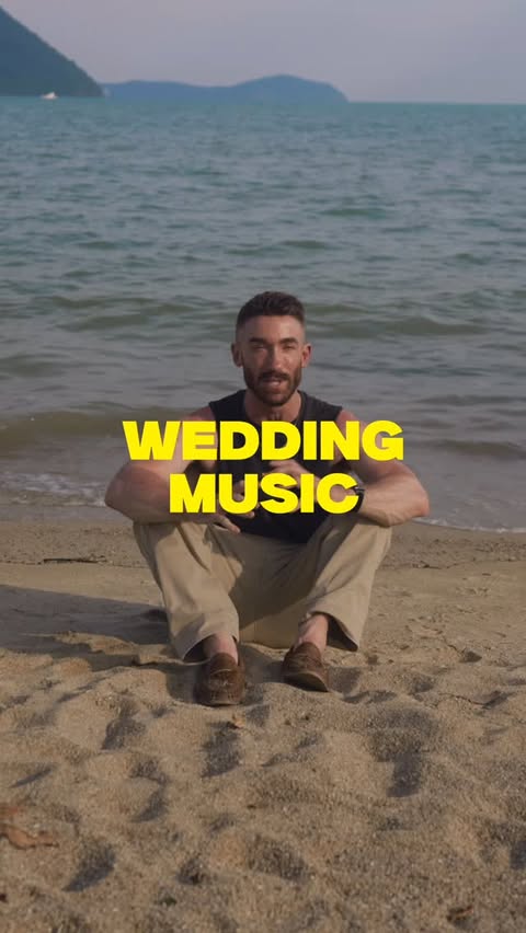 Instagram post by @russellkentnicholls for Musicbed. Caption reads: [...] change 🎧🤵‍♂️👰‍♀️🎤 After diving into....