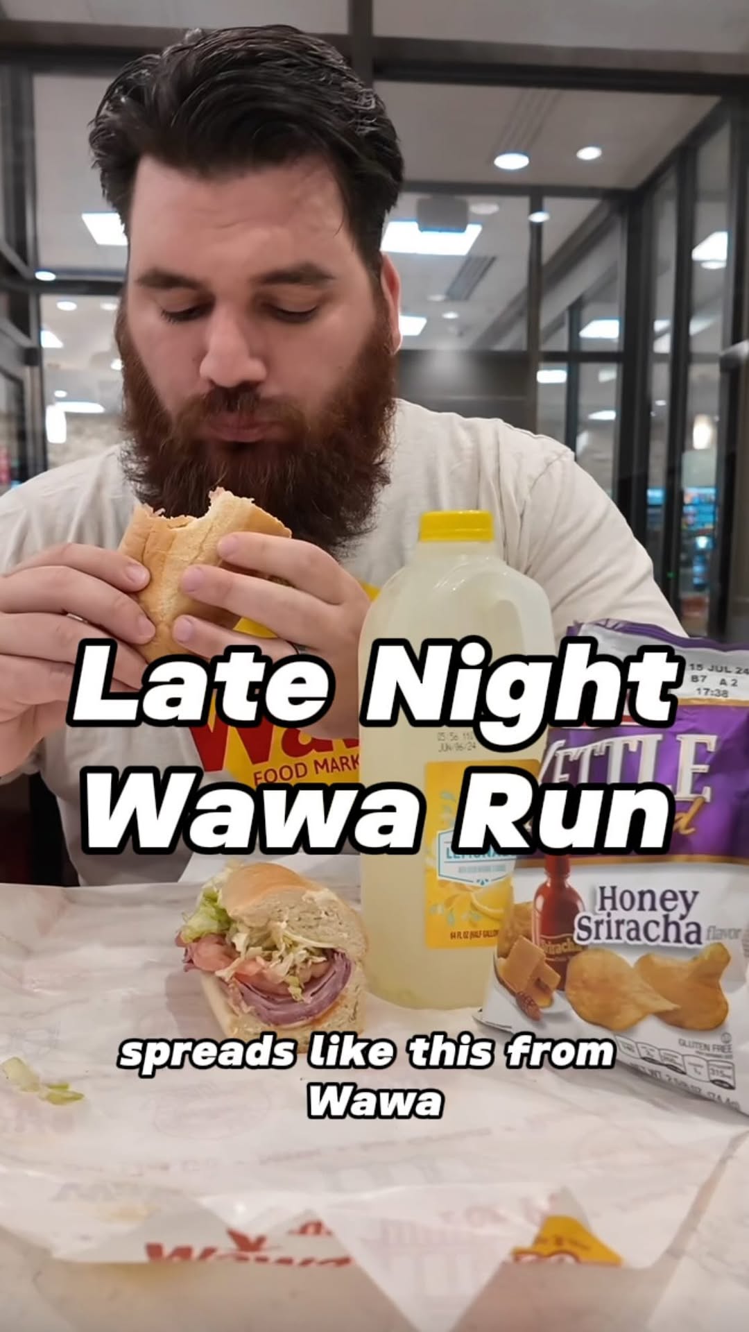 Instagram post by @_chase_u for WAWA. Caption reads: What do you need on your late night Wawa run?! Get....