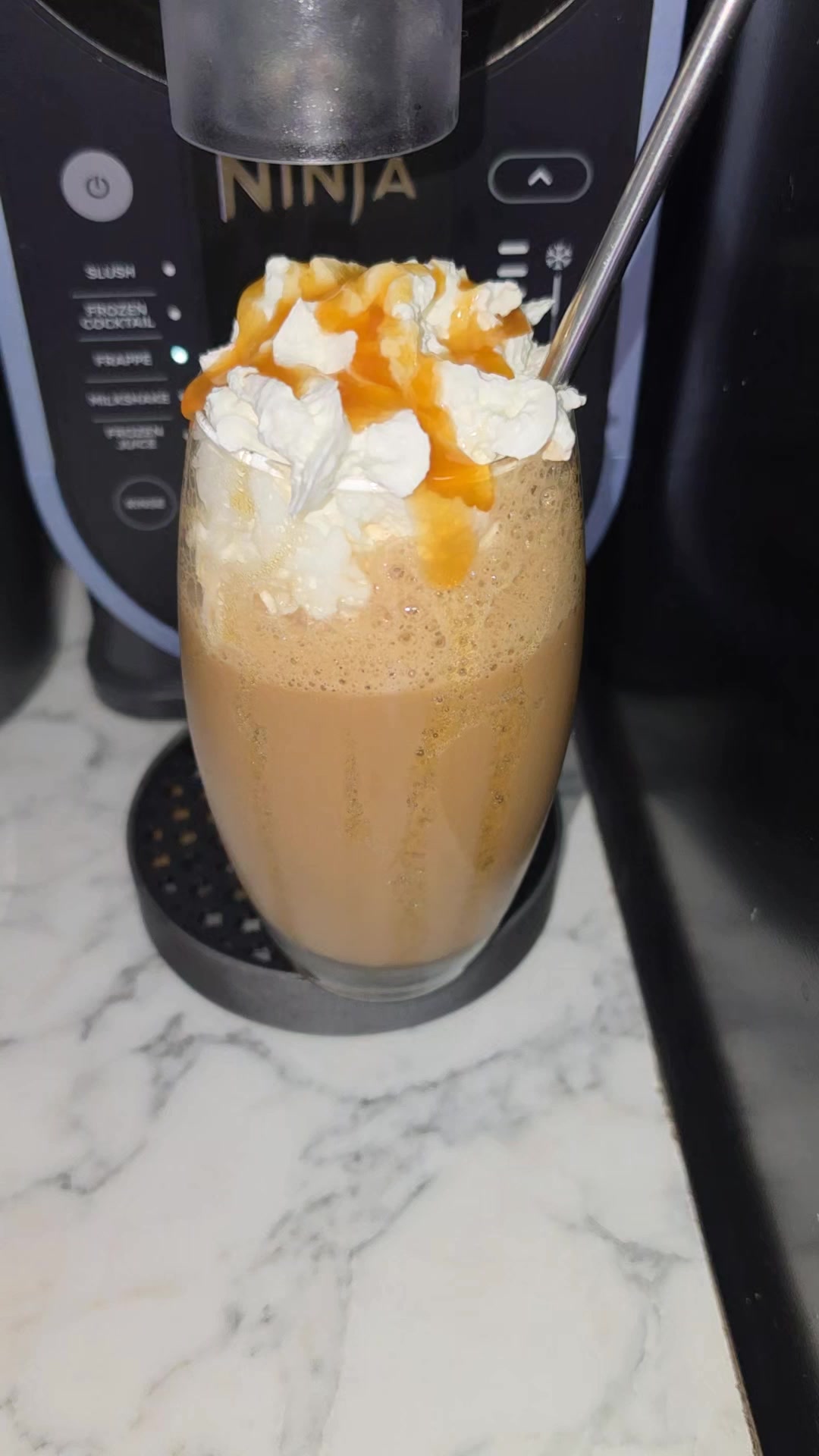 TikTok post by @jaycarterjamieson for Jimmy's Iced Coffee. Caption reads: Love me a caramel iced frappe and @Jimmy’s Iced....