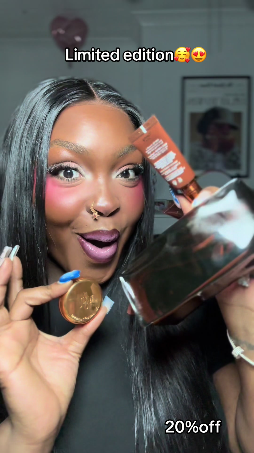 TikTok post by @chinadoll733 for Danessa Myricks Beauty. Caption reads: @DanessaMyricksBeauty new minis on the tik [...].