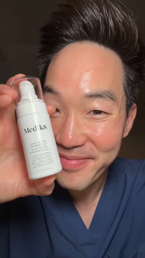 Instagram post by @dr.david.kim for Medik8. Caption reads: @officialmedik8 just launched their new Exo-PDRN....