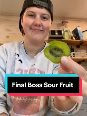 TikTok post by @lindstc_ for Final Boss Sour. Caption reads: Taste test with all 4 levels of sour....