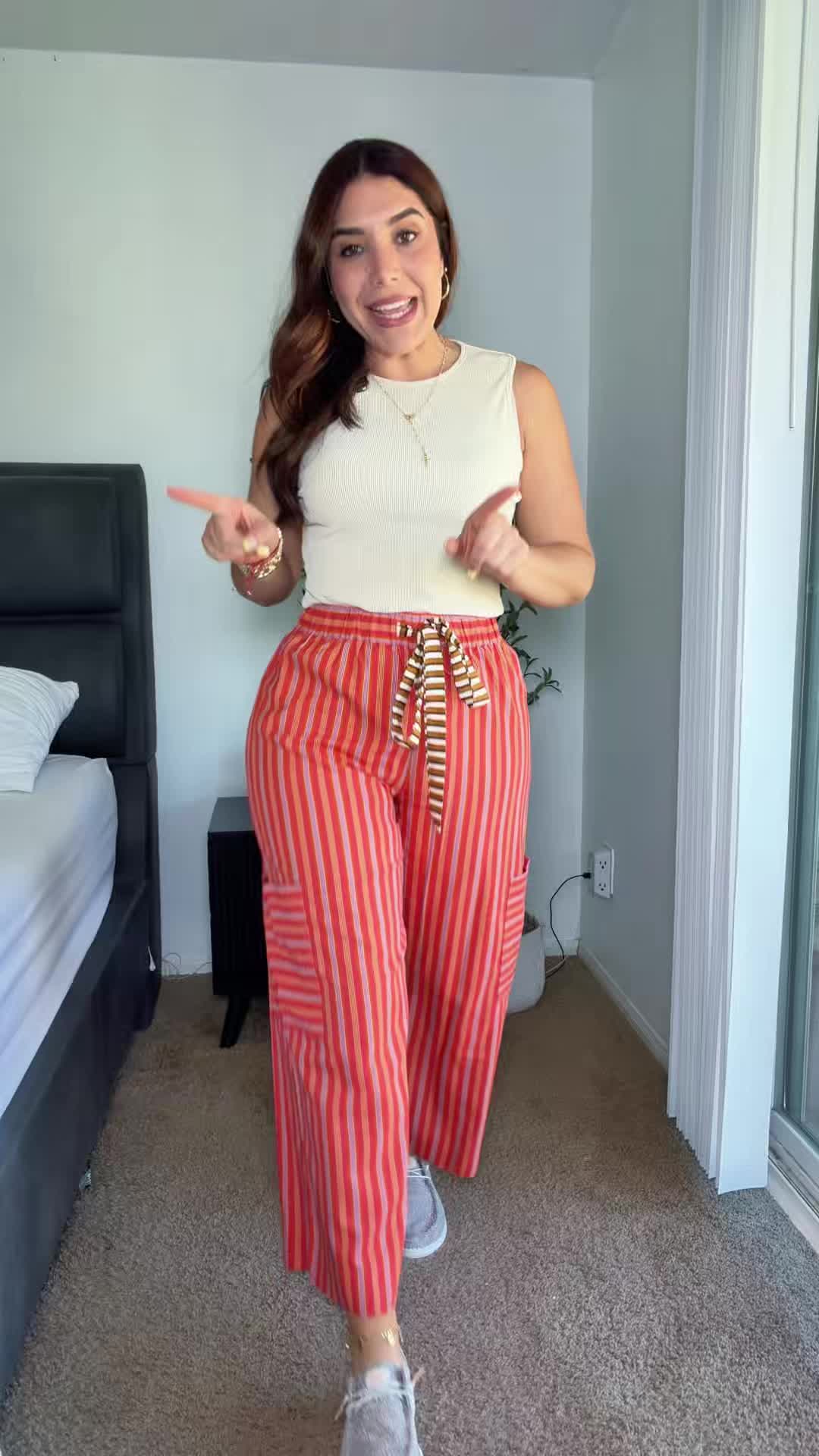 TikTok post by @antonietafashionway for Yeokou Fashion. Caption reads: #cottonpants #comfyoutfit #summerpants....