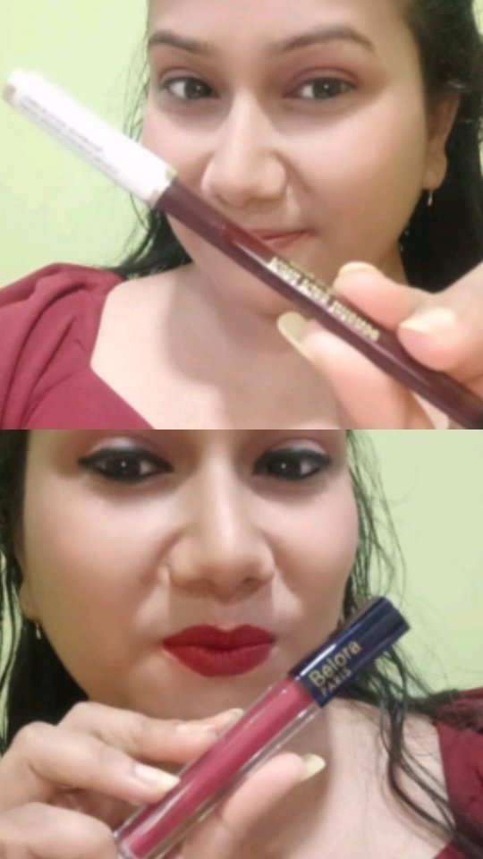 Instagram post by @pari__khushi for Belora. Caption reads: Here's my look using @beloracosmetics makeup....