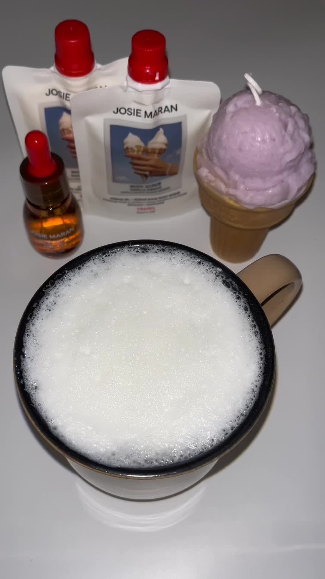 TikTok post by @cflounge for Josie Maran. Caption reads: Drop a 🧈if you’re obsessed with the magic of Body....