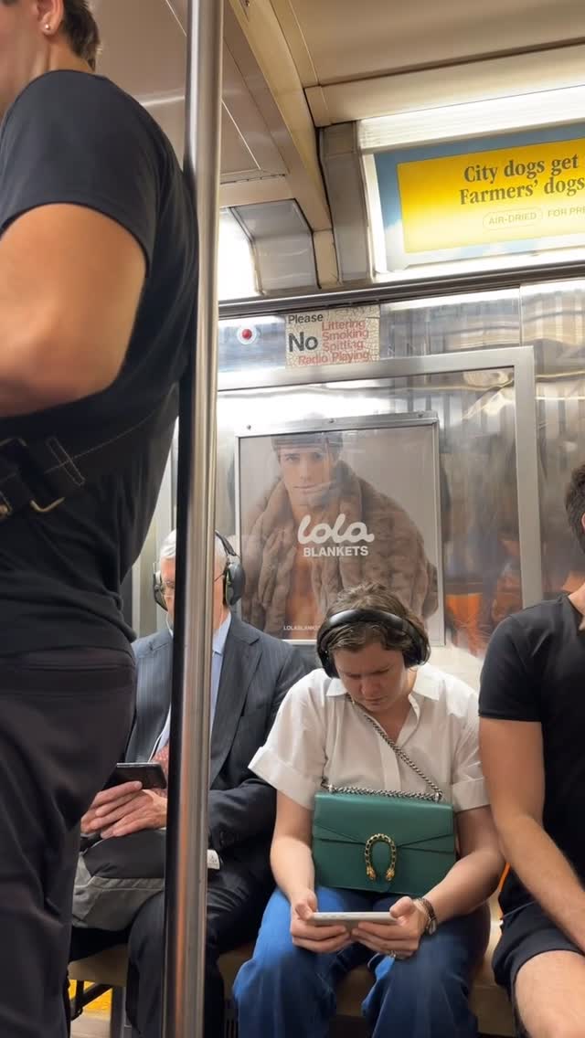 Instagram post by @jacquespougnet for Select Model Paris. Caption reads: NYC friends.. keep an eye out on the subway🚊👀....