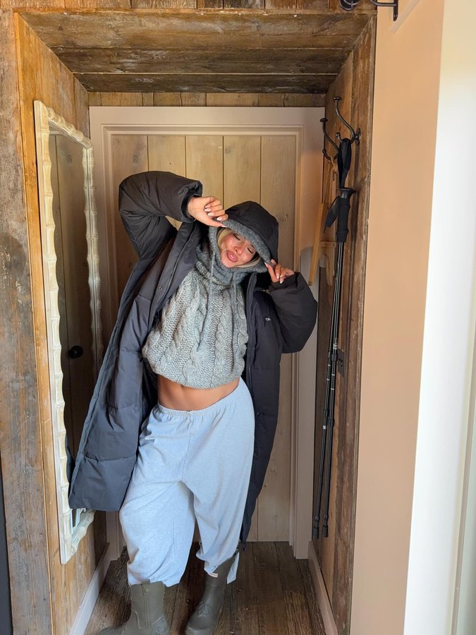 Instagram post by @lydsbutler for TALA. Caption reads: getting cosy in @wearetala newness 🧸 ad.