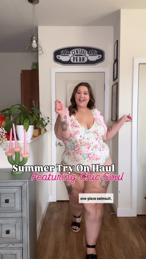 Instagram post by @voluptuousleah for Chic Soul. Caption reads: Summer Closet Refresh from @shopchicsoul! | A D |....