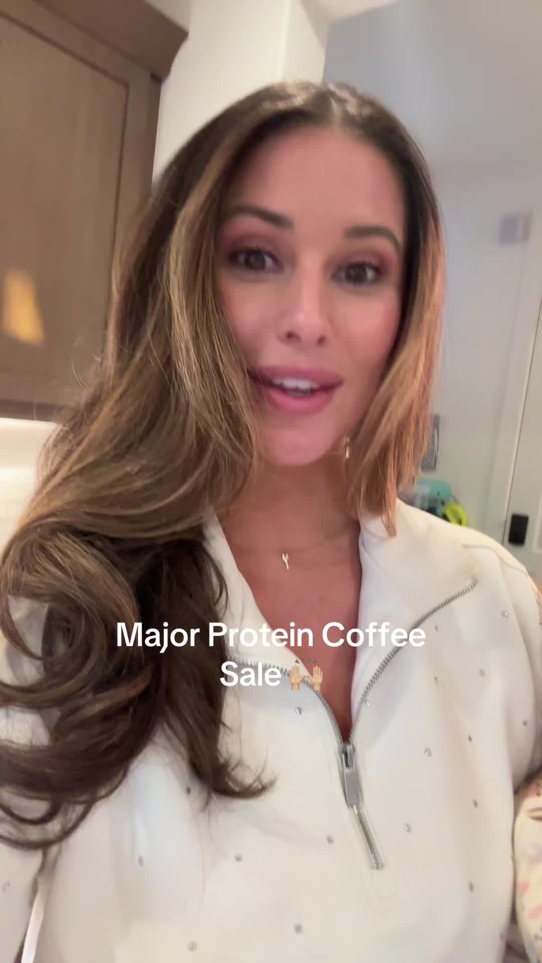 TikTok post by @realniasanchez for Javy Coffee. Caption reads: Caramel is my favorite flavor 🙌🏼@Javvy Coffee .