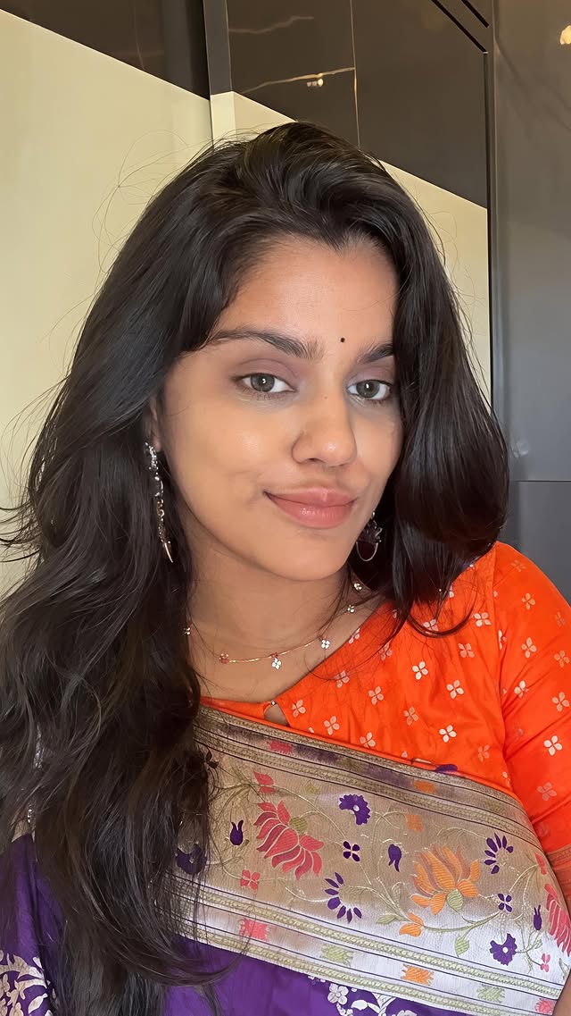 Instagram post by @rakshanaselvaraj for Aqualens. Caption reads: [...] hazel eyes✨ Full festive feels🪷 Ft.....