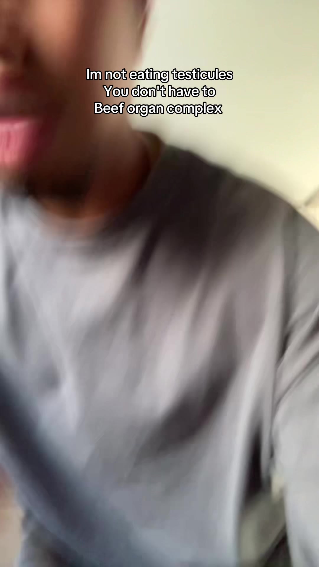 TikTok post by @steveabsolu for Forge Skin. Caption reads: @FORGE MEN ForgeBody Beef Organ Complex - Only....
