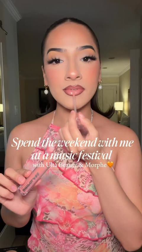 Instagram post by @glambby_ for Morphe. Caption reads: [...] to a music festival with @ultabeauty &....