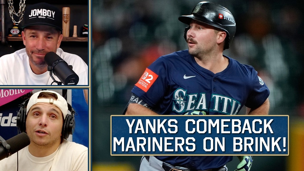 YouTube post by @TalkinBaseball for Shady Rays. Caption reads: WILD ALDS Game 3s: Yanks Comeback & Mariners on....