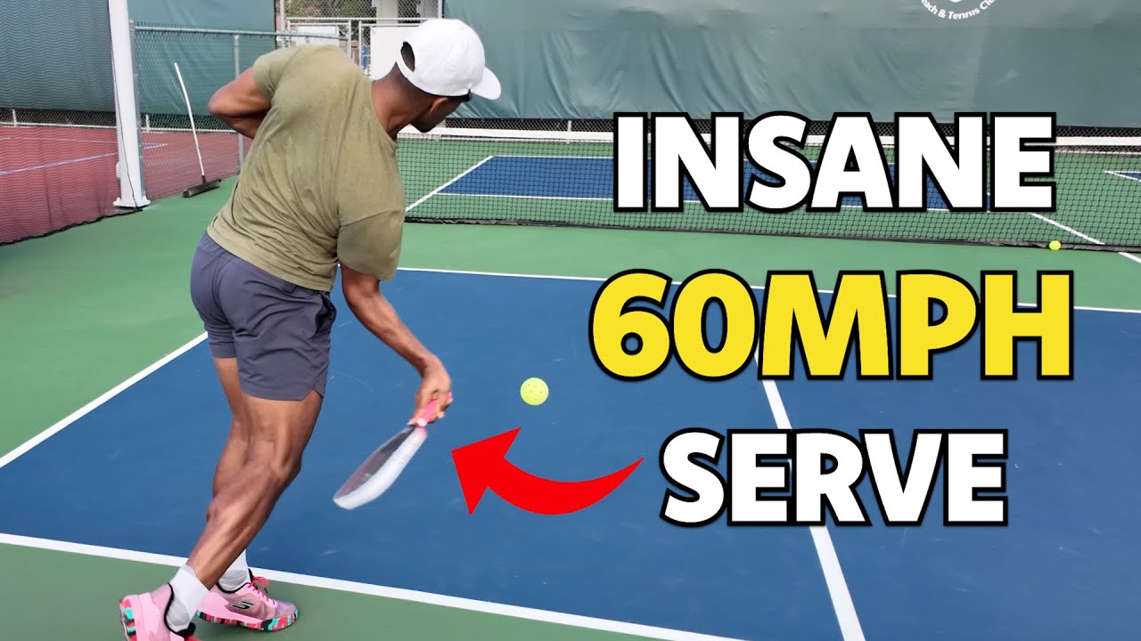 YouTube post by @edjupickleball for Crbn Pickleball. Caption reads: A Pro Coach Taught Me How To Make My Serves EVEN....