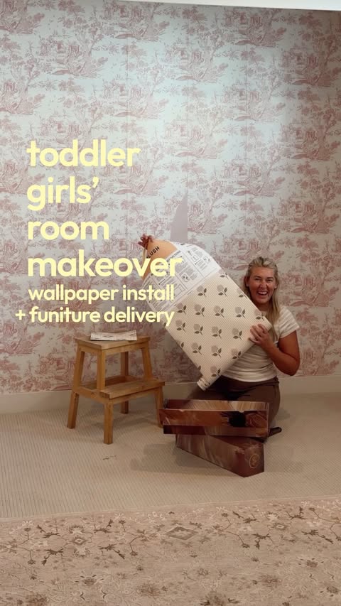 Instagram post by @elleharalapatton for Wall Blush. Caption reads: Our big girl room era continues 🎀 The @wall.blush....