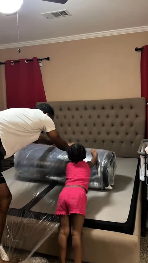 Instagram post by @stetsonv.billings for Helix Sleep. Caption reads: Thanks to @helixsleep we finally got us a new....