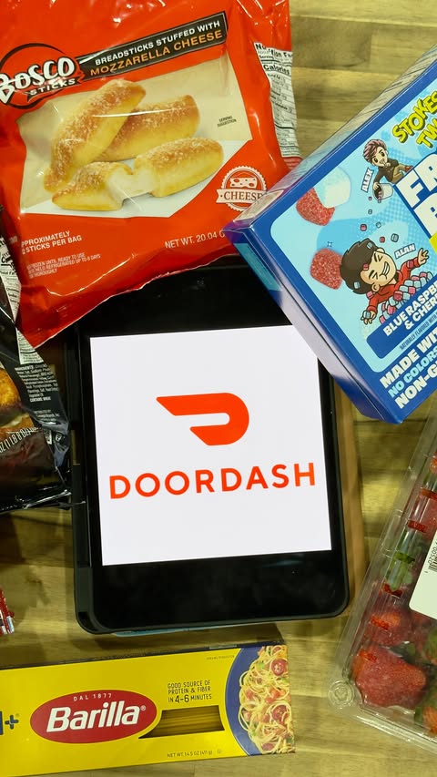 Instagram post by an influencer for DoorDash. Caption reads: #DoorDashPartner #DASHGROCERY Nothing [...].