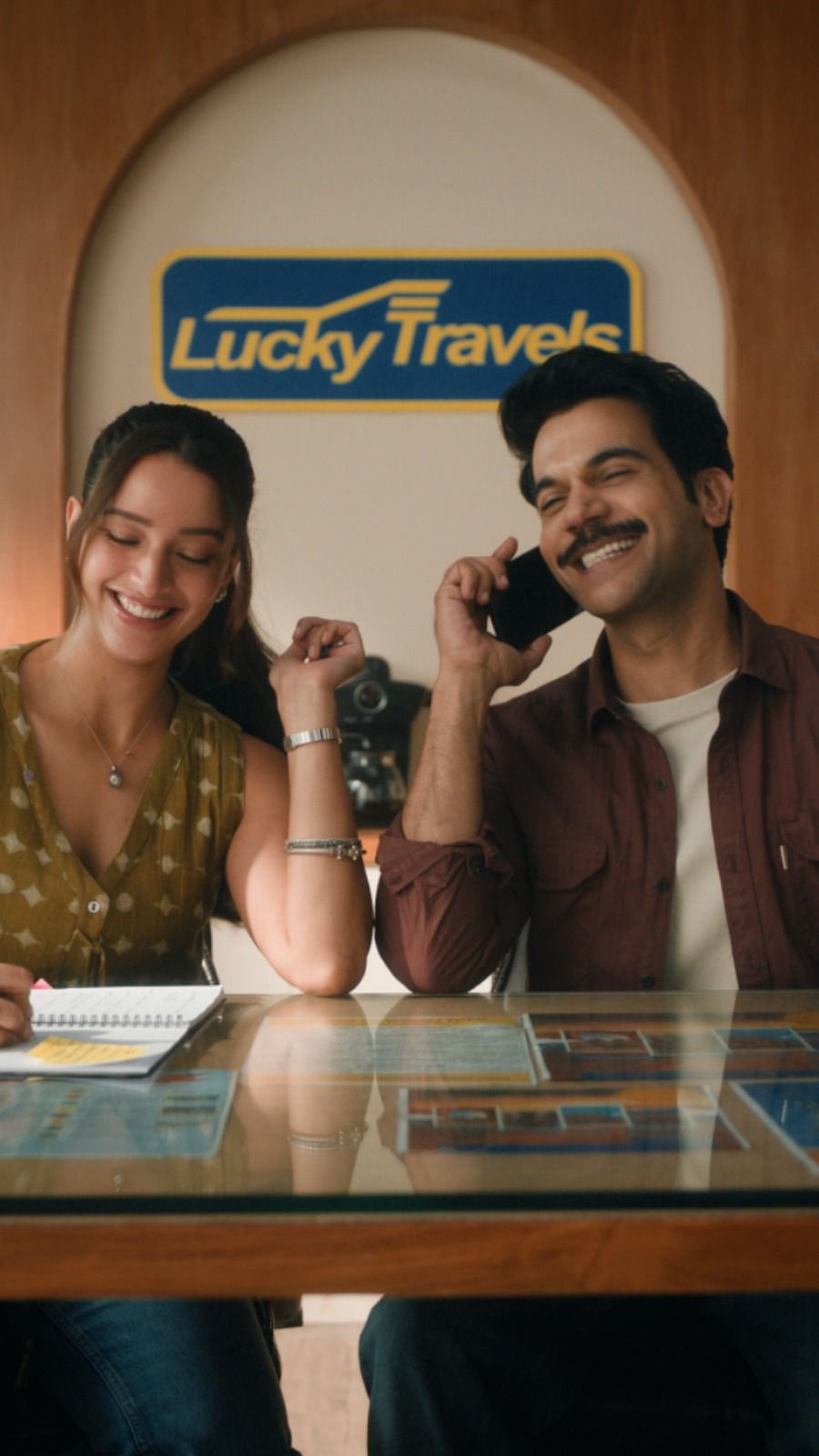 Instagram post by @rajkummar_rao for Oppo. Caption reads: Mine and Tripti’s travel agency may have lost its....