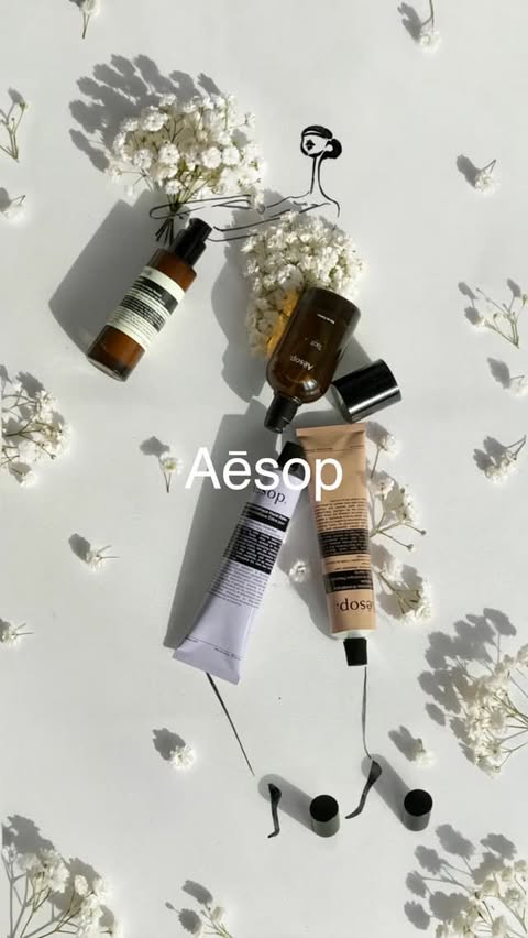 Instagram post by @jaesukkim for Aesop. Caption reads: [...] April 27 and May 18, step into select Aesop....