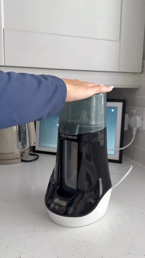 Instagram post by @mrslhome for Baby Brezza. Caption reads: As a busy working mom, this baby brezza bottle....