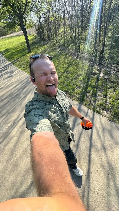Instagram post by @cadenmcdonald for Wrangler. Caption reads: Day 17/60: 5K in @wrangler just to prove the wife....