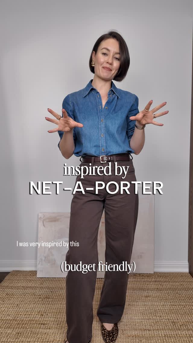 Instagram post by @styled.bysansha for NET-A-PORTER. Caption reads: I love getting inspiration from the runway and....