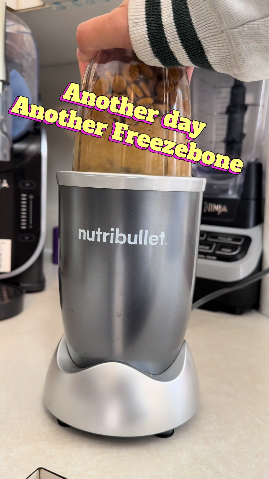 TikTok post by @alabnamedbruce for Freezbone. Caption reads: Giving the freezecone a try today. Our @Freezbone....