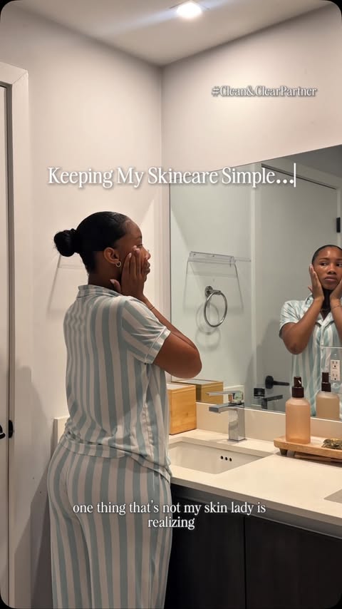 Instagram post by @guevarahma for Clean & Clear. Caption reads: #cleanandclear #ad I’ve been keeping my skincare....