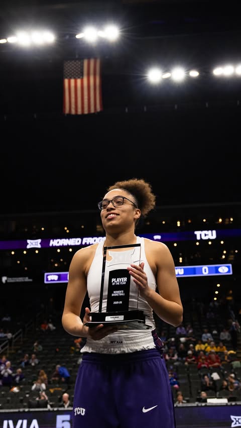 Instagram post by @_oliviamiles_ for Big 12 Conference. Caption reads: Get that girl her crown 👑 #Big12WBB |....