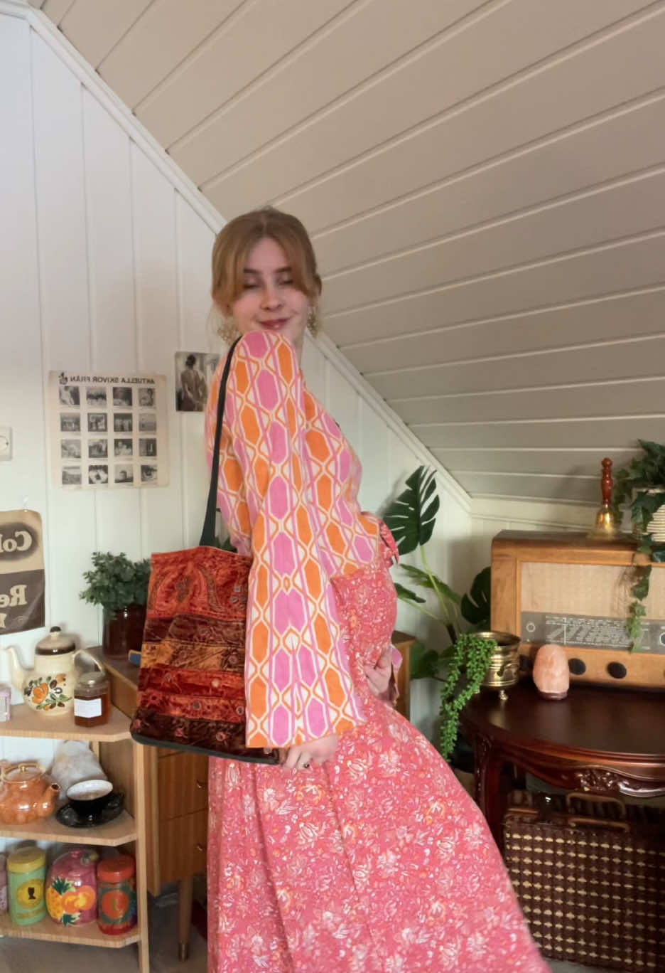 TikTok post by @stinasirena for Ethnasia Jewelry. Caption reads: [...] during pregnancy🌸💗 Earrings from @ethnasia....