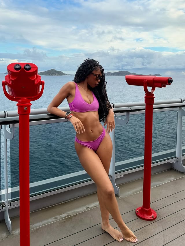 Instagram post by @nadiyamclean for YITTY. Caption reads: 🚢 it’s a[boat] time ⚓️ swimming with @yitty....