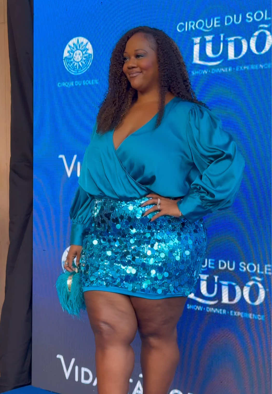 TikTok post by @trendycurvy for Cirque du Soleil. Caption reads: What an experience @cirquedusoleil LUDO at....