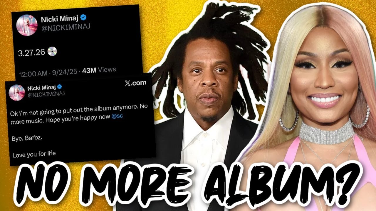 YouTube post by @QueenChioma for UnitedMasters. Caption reads: NICKI MINAJ NO MORE? CANCELLED ALBUM & ROC NATION....