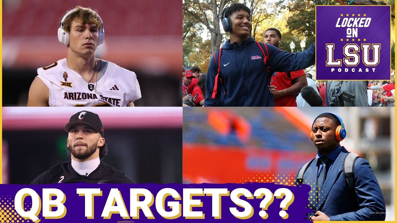 YouTube post by @LockedOnLSU for FanDuel. Caption reads: LSU Has a Massive QB Offer Ready—Here’s Who’s in....
