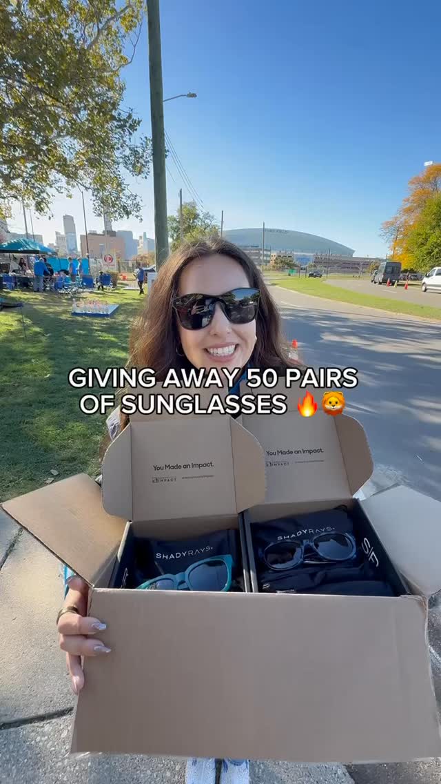 Instagram post by @houseofbre for Shady Rays. Caption reads: Every good tailgate includes handing out Shady....