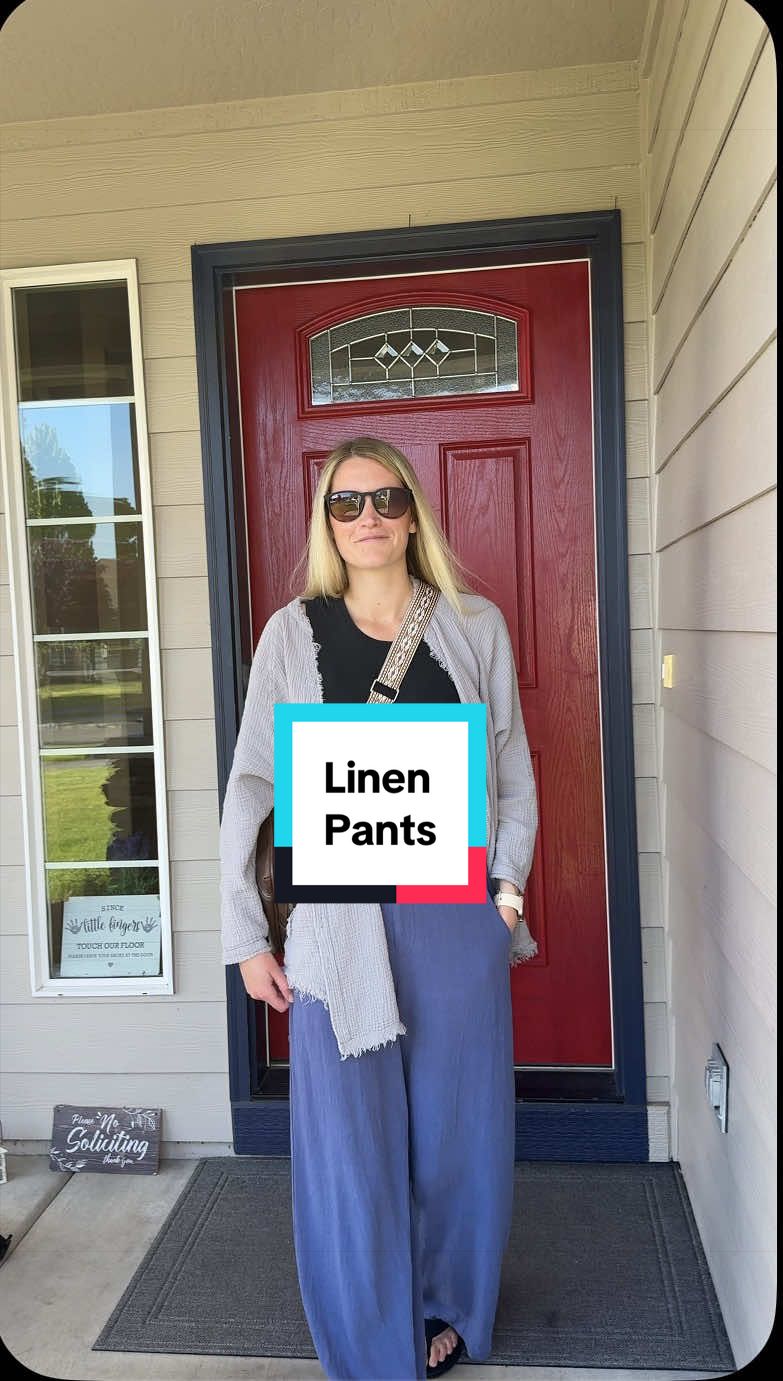 TikTok post by @emmawolgamot for Tanming Wardrobe. Caption reads: These might be the comfiest pants I’ve ever owned....