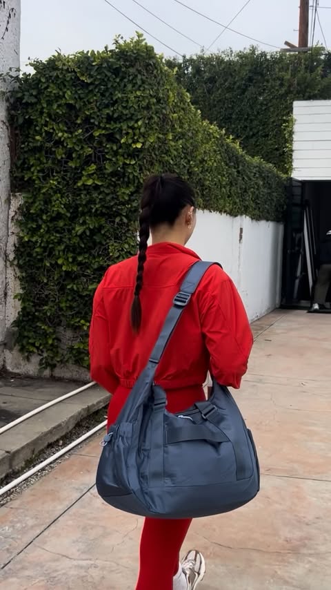 Instagram post by @chloekim for CALPAK. Caption reads: [...] hojicha + a facial can’t fix, packing my....