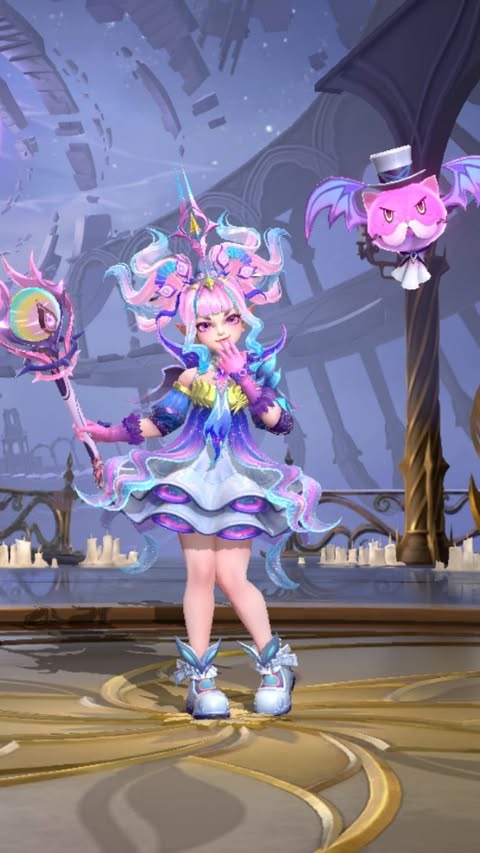 Instagram post by @fallsweetener for Mobile Legends: Bang Bang. Caption reads: Nyoba Lylia roam sambil review skin Covenant....