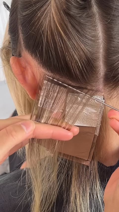 Instagram post by @monica_coco21 for Paul Mitchell. Caption reads: New Alex Loves Colour foils just dropped and I’m....